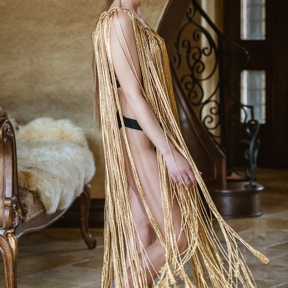 Extra Long Handmade Macrame Poncho - Picture 13 of 13